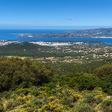 Amazing panoramic view of Argostoli town, Kefalonia, Ionian islands, Greece