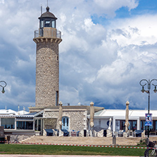 Cloudscape with Lighthouse in Patras, Peloponnese, Western Greece