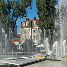 Fountain in the center of City of Pleven, Bulgaria