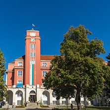 Building of Town Hall in the center of City of Pleven, Bulgaria