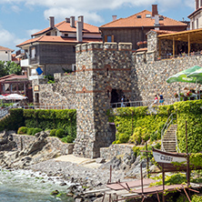 Amazing view of ancient fortifications and Panoramic view of Sozopol town, Burgas Region, Bulgaria