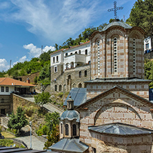 Panorama and Church in Monastery St. Joachim of Osogovo, Kriva Palanka region, Republic of Macedonia
