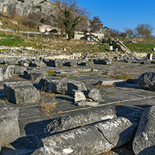 Panorama of archeological area of Philippi, Eastern Macedonia and Thrace, Greece