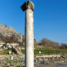 Remanings of  Columns in the archeological area of ancient Philippi, Eastern Macedonia and Thrace, Greece