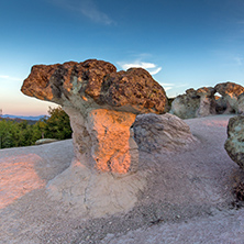 The Stone Mushrooms viewed from above near Beli plast village, Kardzhali Region, Bulgaria