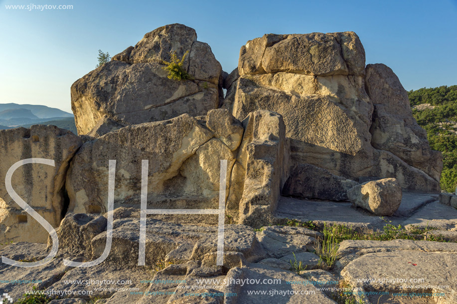 Sunrise at The ancient Thracian city of Perperikon, Kardzhali Region, Bulgaria