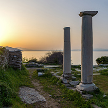 Sunset on Evraiokastro Archaeological Site, Thassos town, East Macedonia and Thrace, Greece