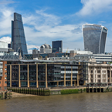 Panorama of Thames river and City of London, Great Britain