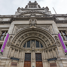 Entrance of Victoria and Albert Museum, London, Great Britain
