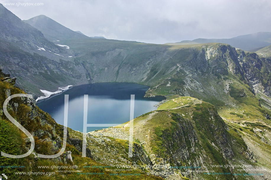 The Eye lake before storm, The Seven Rila Lakes, Bulgaria