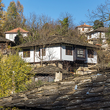 Panoramic view of old houses in village of Bozhentsi, Gabrovo region, Bulgaria