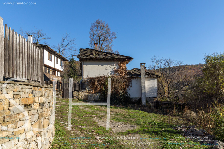 Autumn panorama of village of Bozhentsi, Gabrovo region, Bulgaria