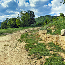 Chetinyova mound and Sredna gora mountain in archeological site of Starosel, Plovdiv Region, Bulgaria