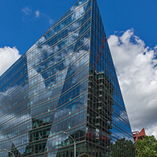 LONDON, ENGLAND - JUNE 15 2016: Modern business building in City of London, England, Great Britain