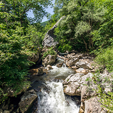 River in Gorge of Erma River in sunny summer day, Bulgaria