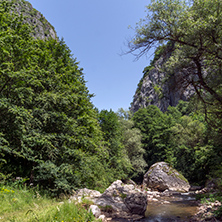 Amazing landscape of Erma River in sunny summer day, Bulgaria