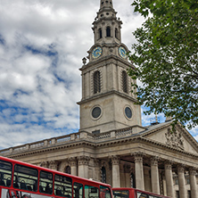 LONDON, ENGLAND - JUNE 16 2016: St Martin-in-the-Fields church,  City of London, England, Great Britain