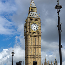 LONDON, ENGLAND - JUNE 16 2016: Houses of Parliament with Big Ben, Westminster Palace, London, England, Great Britain