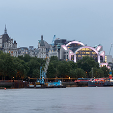 LONDON, ENGLAND - JUNE 16 2016: Cityscape of London from Westminster Bridge, England, United Kingdom