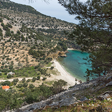 Panorama of Livadi beach, Thassos island, East Macedonia and Thrace, Greece