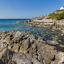 Rocks near Platis Gialos Beach at Mykonos, Cyclades, Greece