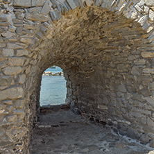 Inside view of Venetian fortress in Naoussa town, Paros island, Cyclades, Greece
