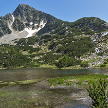 Landscape of Fish lakes and Sivrya peak, Pirin Mountain, Bulgaria