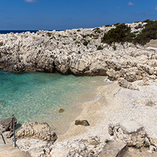 Blue waters of Alaties Beach, Kefalonia, Ionian islands, Greece