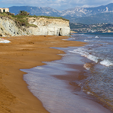 amazing seascape of Xi Beach,beach with red sand in Kefalonia, Ionian islands, Greece