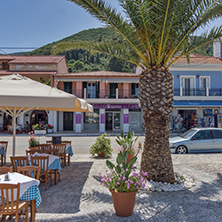 SAMI, KEFALONIA, GREECE - MAY 26 2015:   Panorama of Port of town of Sami, Kefalonia, Ionian islands, Greece