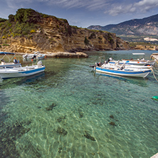 PESADA, KEFALONIA, GREECE - MAY 26 2015:  Panorama of Port of town of Sami, Kefalonia, Ionian islands, Greece