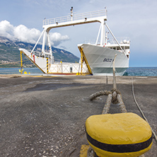 PESADA, KEFALONIA, GREECE - MAY 26 2015:  Panorama of Port of town of Sami, Kefalonia, Ionian islands, Greece