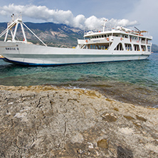 PESADA, KEFALONIA, GREECE - MAY 26 2015:  Panorama of Port of town of Sami, Kefalonia, Ionian islands, Greece