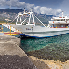 PESADA, KEFALONIA, GREECE - MAY 26 2015:  Panorama of Port of town of Sami, Kefalonia, Ionian islands, Greece