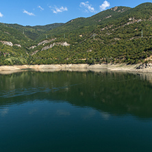 Dam of the Vacha (Antonivanovtsy) Reservoir, Rhodopes Mountain, Bulgaria