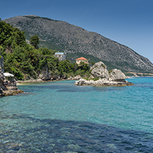 beach of town of Poros, Kefalonia, Ionian Islands, Greece