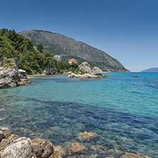 beach of town of Poros, Kefalonia, Ionian Islands, Greece