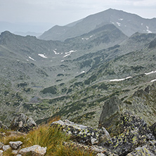 Panorama to Kamenitsa Peak from Dzhangal Peak, Pirin mountain, Bulgaria