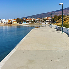 Panoramic view to the port of Limenaria, Thassos island, East Macedonia and Thrace, Greece