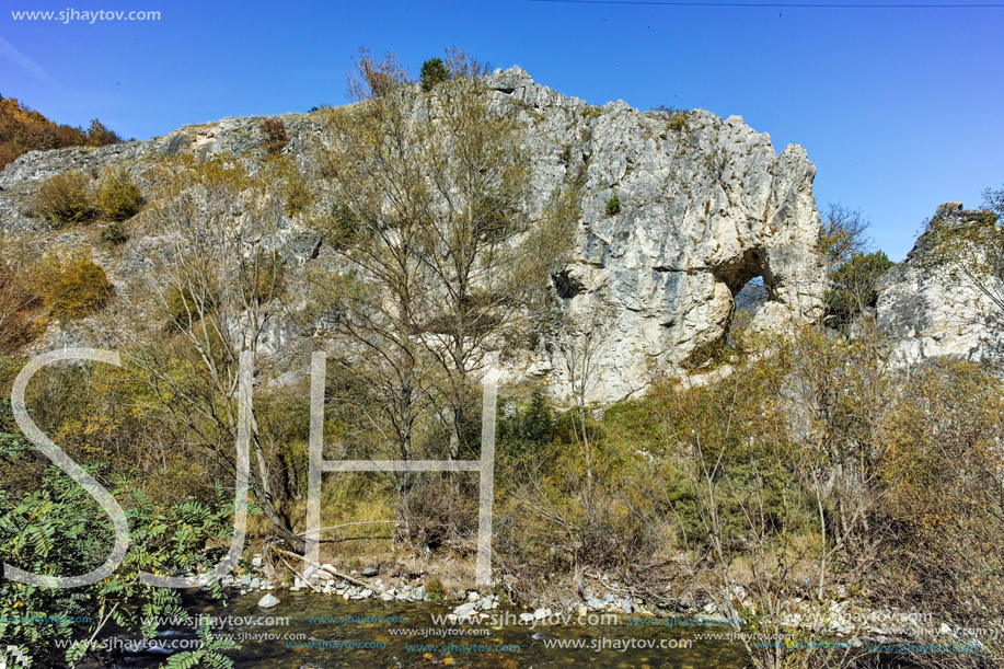 Rock formation The Elephant near town of Devin, Rhodope Mountains, Bulgaria