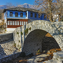 Stone bridge over small river in Moushteni near Kavala, East Macedonia and Thrace, Greece