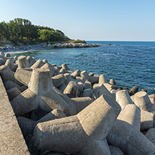 Breakwater on the port of town of Tsarevo, Burgas Region, Bulgaria