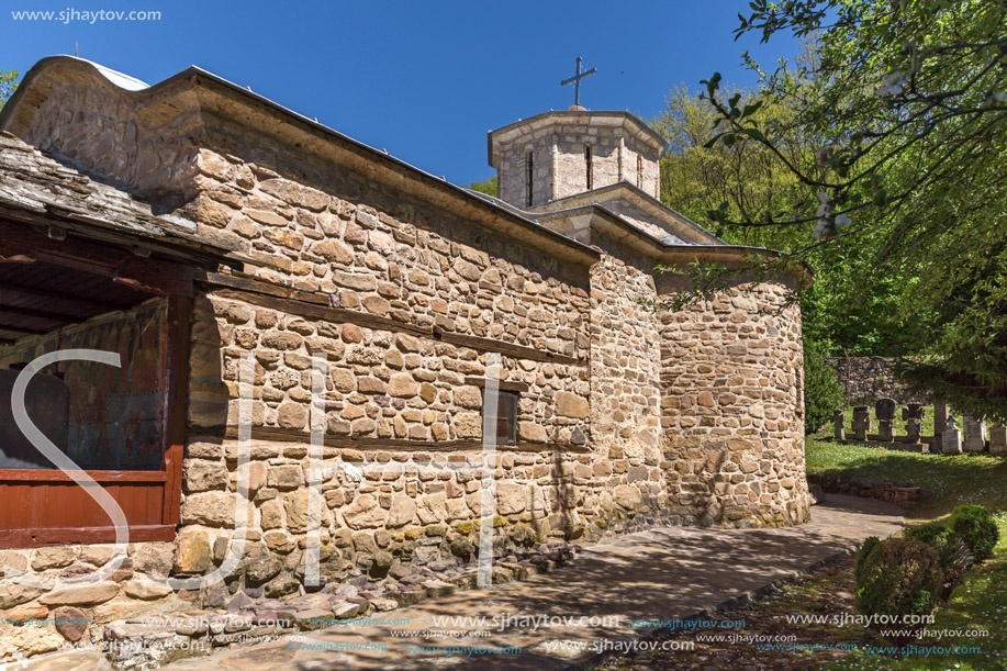 Panoramic view of Temski monastery St. George, Pirot Region, Republic of Serbia