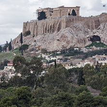 Amazing view of the Acropolis of Athens, Attica, Greece