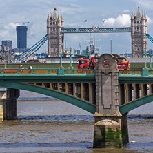 LONDON, ENGLAND - JUNE 15 2016: Panoramic view of Thames River in City of London, England, Great Britain