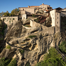 Amazing panorama of Holy Monastery of Great Meteoron in Meteora, Thessaly, Greece