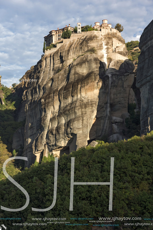 Amazing Panorama of  Holy Monastery of Varlaam in Meteora, Thessaly, Greece