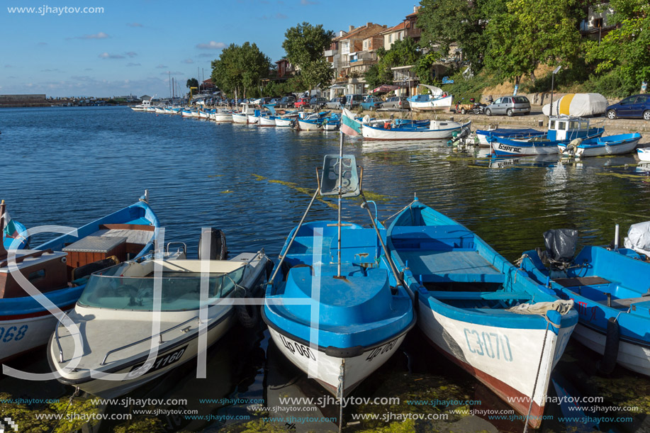 SOZOPOL, BULGARIA - JULY 12, 2016: Amazing Panorama of port of town of Sozopol, Burgas Region, Bulgaria