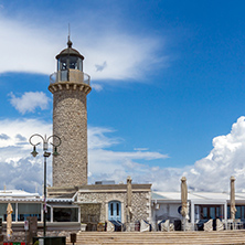 PATRAS, GREECE MAY 28, 2015: Amazing view of Lighthouse in Patras, Peloponnese, Western Greece