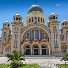 PATRAS, GREECE MAY 28, 2015: Saint Andrew Church, the largest church in Greece, Patras, Peloponnese, Western Greece